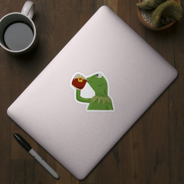 Kermit sipping tea by shreyaasm611